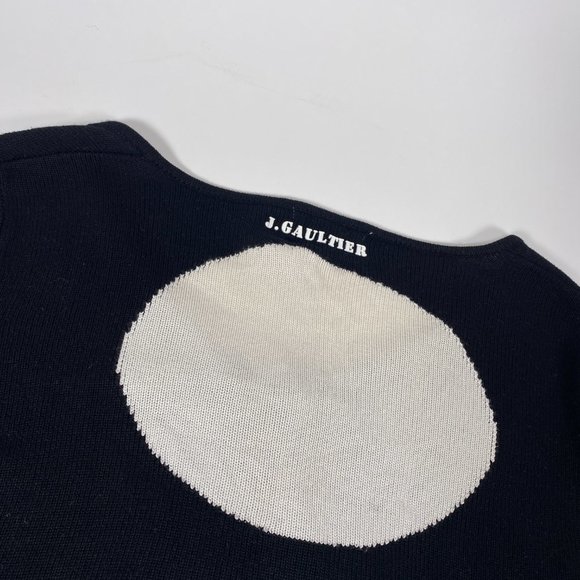 JUNIOR GAULTIER Black Ivory Cropped Cardigan - Picture 4 of 6